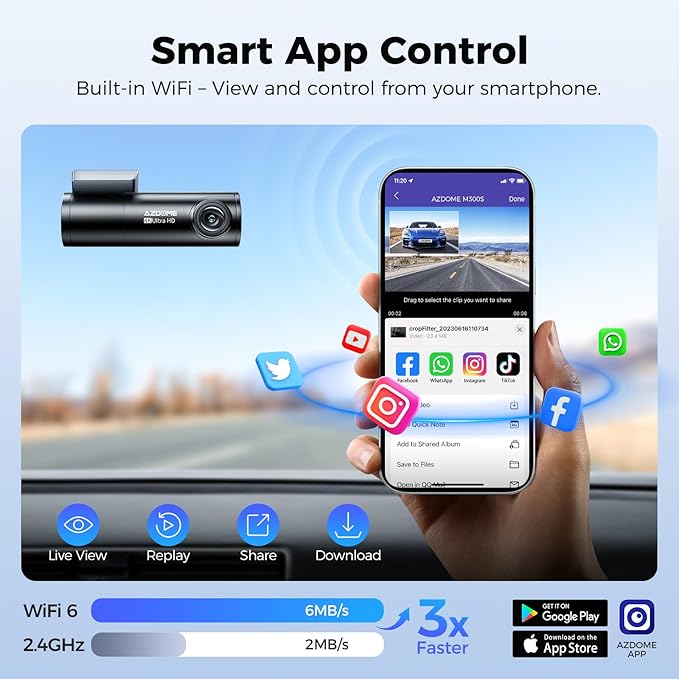 AZDOME M300S DASHCAM 4K ULTRA HD - albarakwt