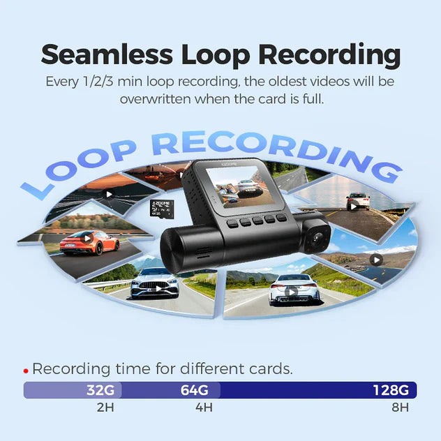 AZDOME 4K S58 3 Channel Dash Cam, 2K+1K+1K - albarakwt