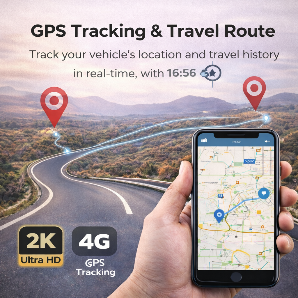 كاميرا سيارة ذكية 2K مع 4G | Smart 2K 4G Dash Cam - albarakwt