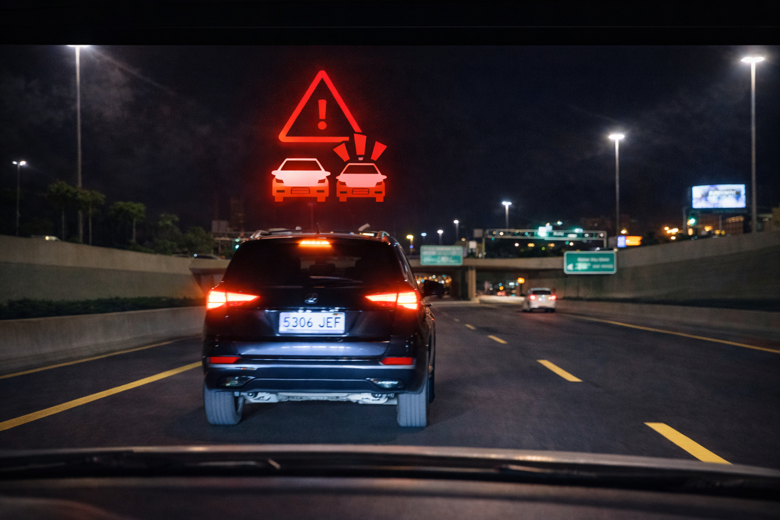 4K ultra HD front dash cam recording example