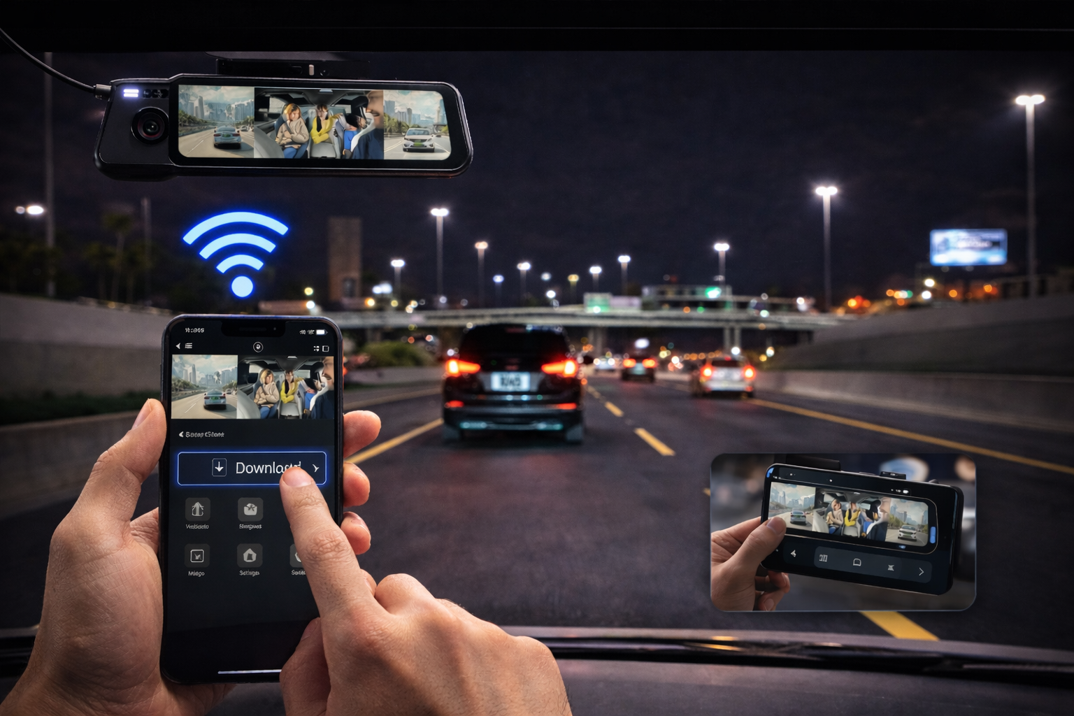 4K ultra HD front dash cam recording example