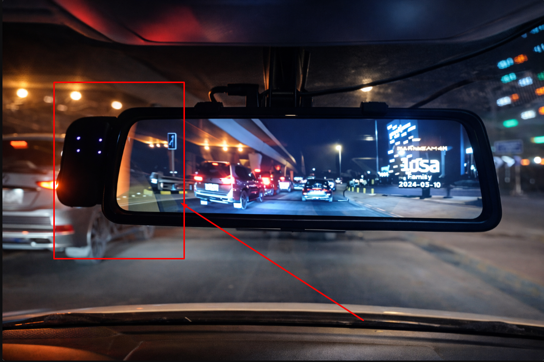 4K ultra HD front dash cam recording example